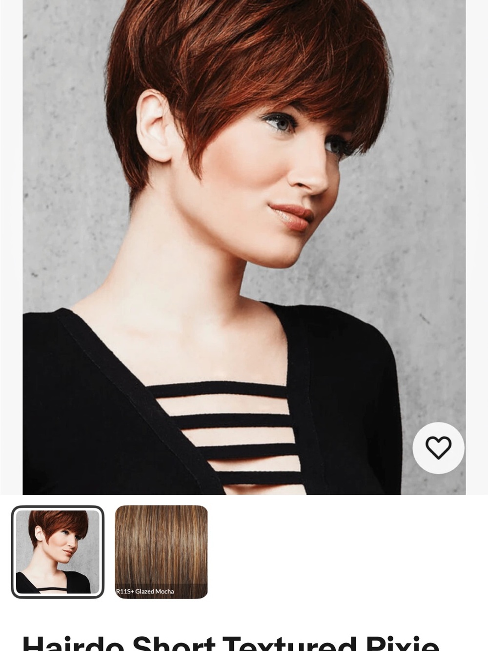 Short Textured Pixie Wig — Glazed Mocha Brown